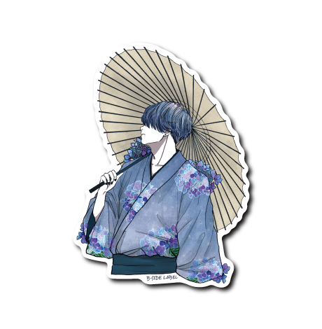 (晴雨企画/雨)和装ガク紫陽花和傘