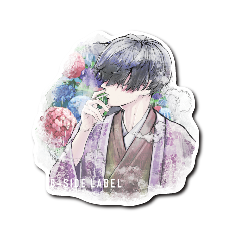 (晴雨企画/雨)和装タバコ男子