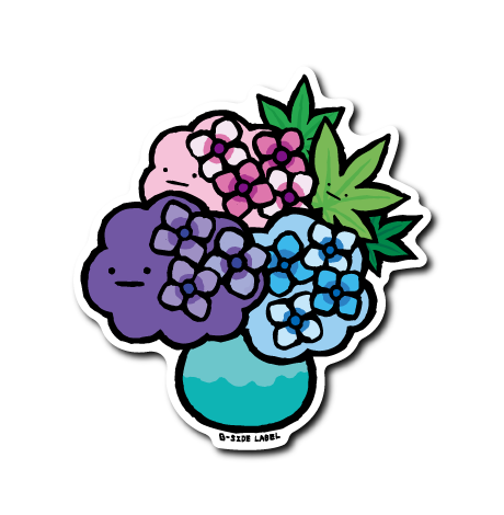 (晴雨企画/夜)真顔紫陽花花瓶