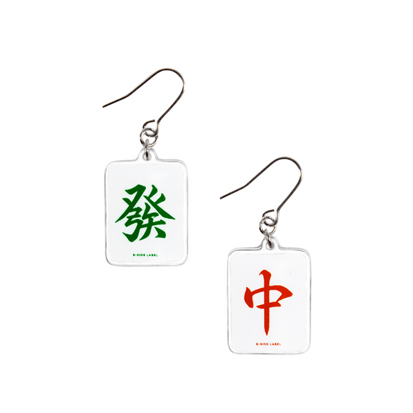 麻雀牌/ピアス2個セット