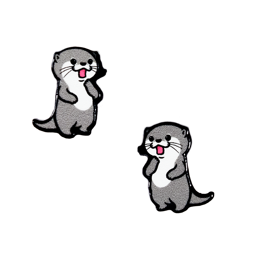 直立カワウソ/ピアス2個セット