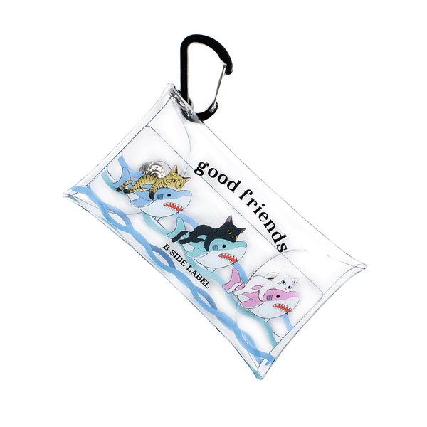 猫と友達のサメ/PVCケース