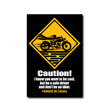 Caution(バイク走)