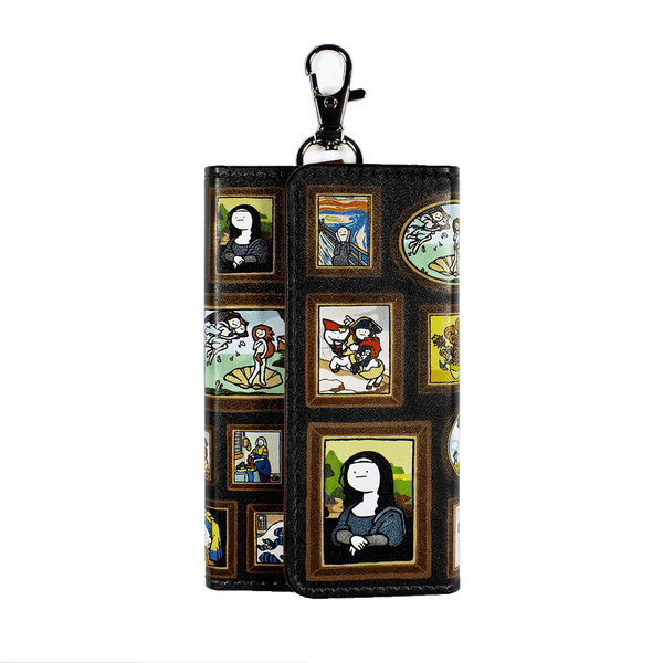 真顔絵画/PUレザーキーケース