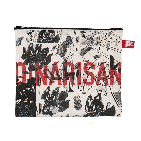 モノクロおいなり/スクエアポーチ