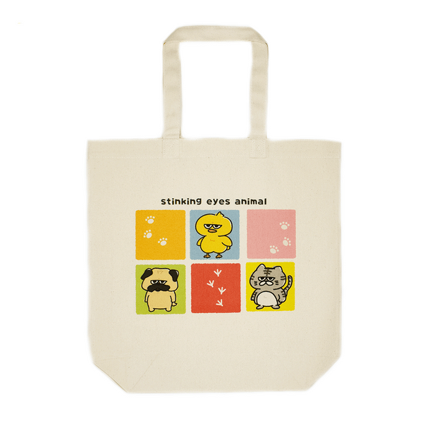 カラフルジト目アニマル/トートバッグ