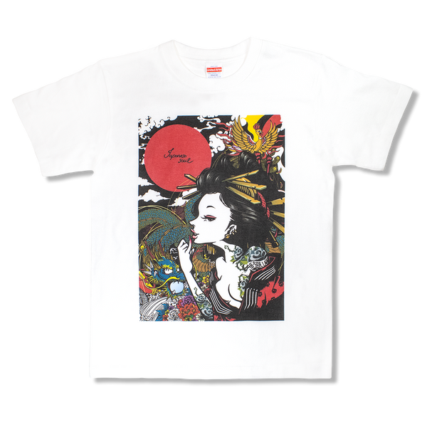 花魁横顔(白)/Tシャツ