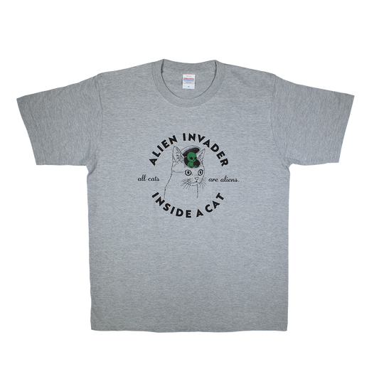 ネコ宇宙人(グレー)/Tシャツ