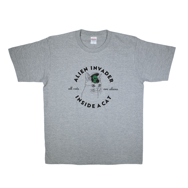 ネコ宇宙人(グレー)/Tシャツ
