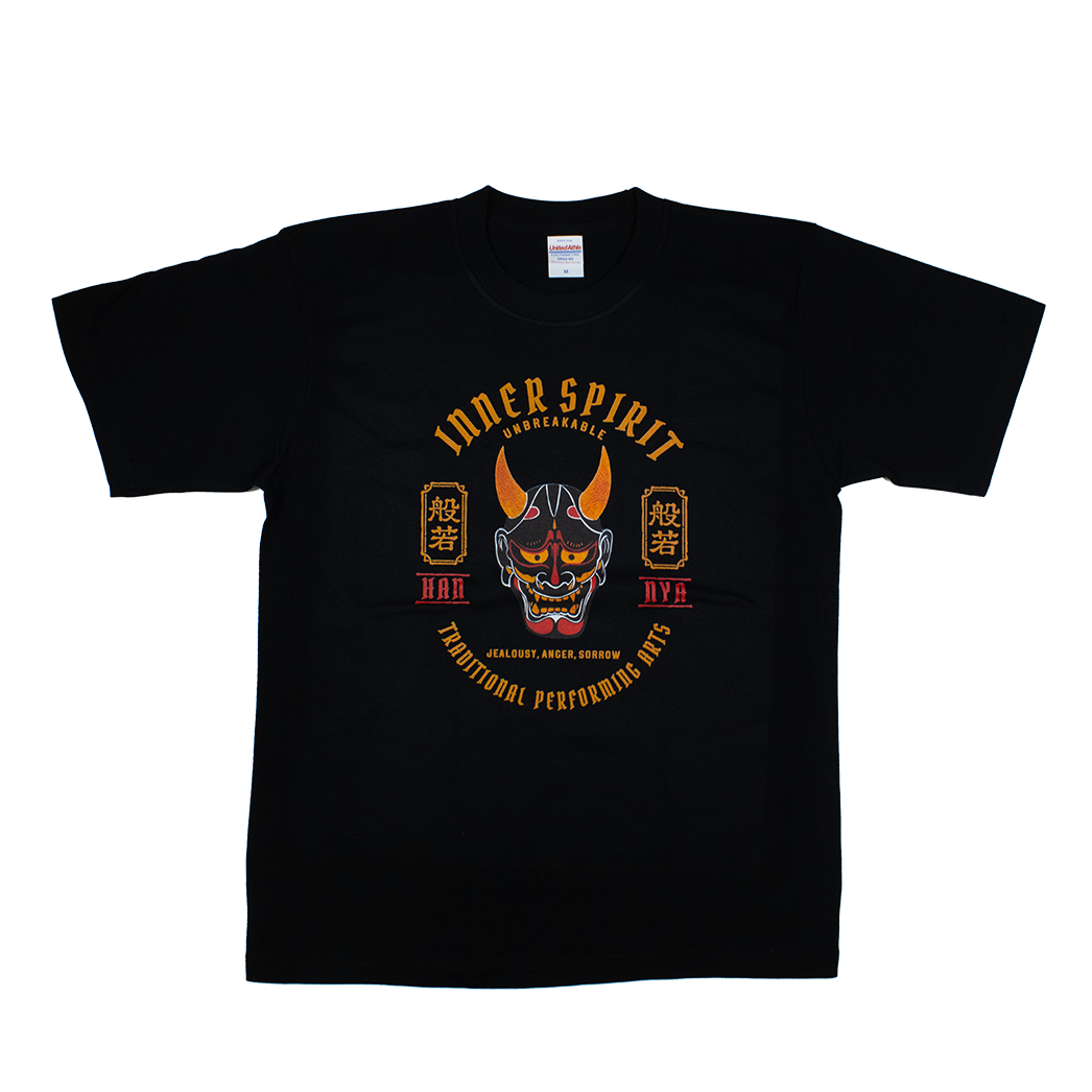 般若お面(黒)/Tシャツ
