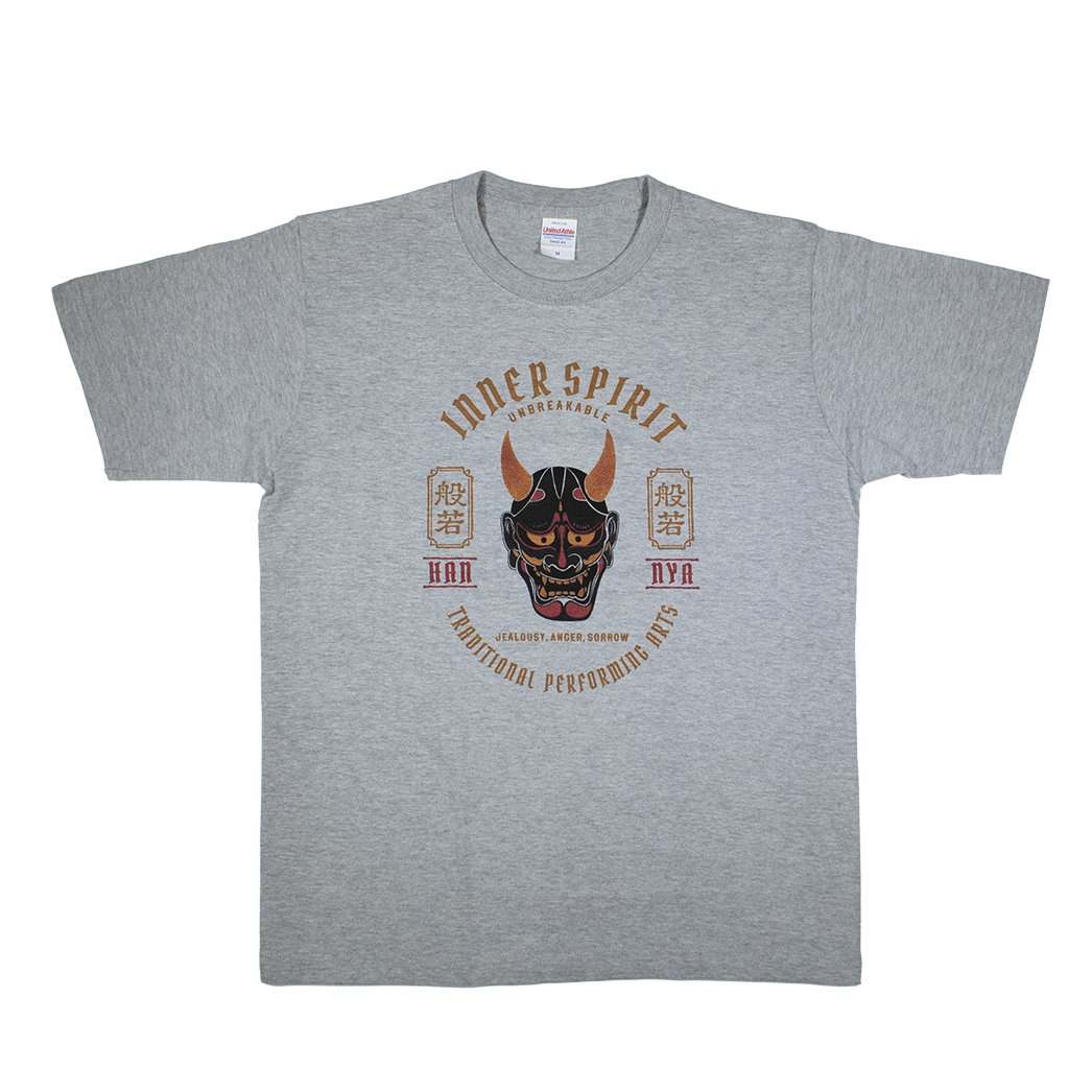 般若お面(グレー)/Tシャツ