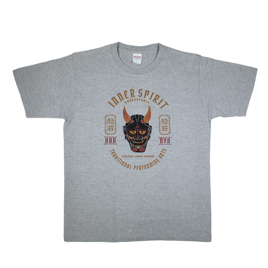 般若お面(グレー)/Tシャツ
