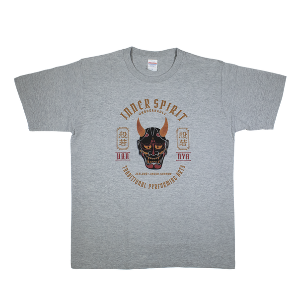 般若お面(グレー)/Tシャツ