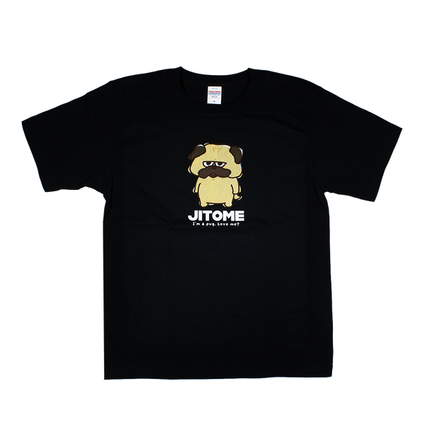 ジト目犬(黒)/Tシャツ