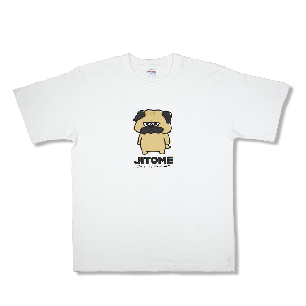 ジト目犬(白)/Tシャツ