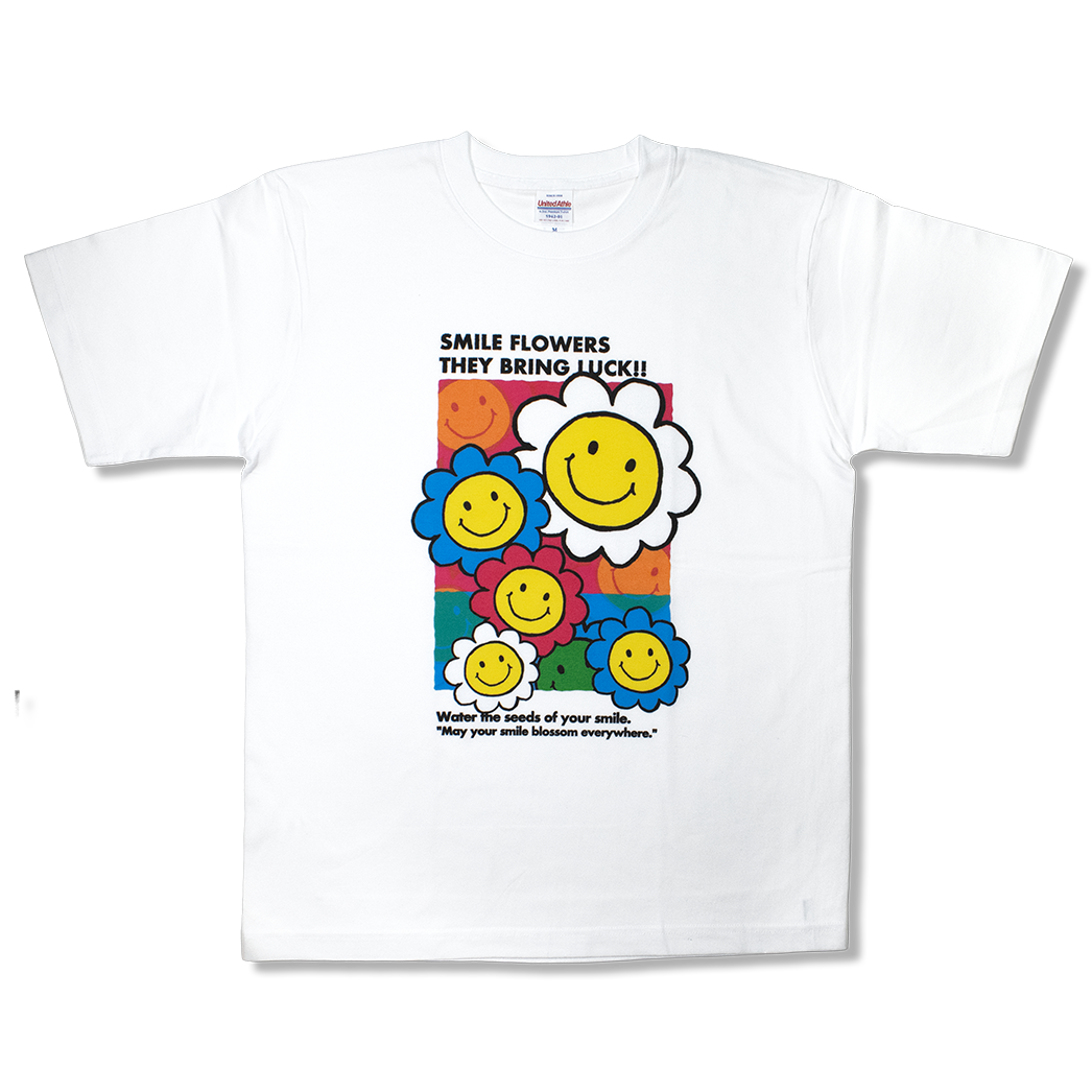 スマイルフラワー(白)/Tシャツ