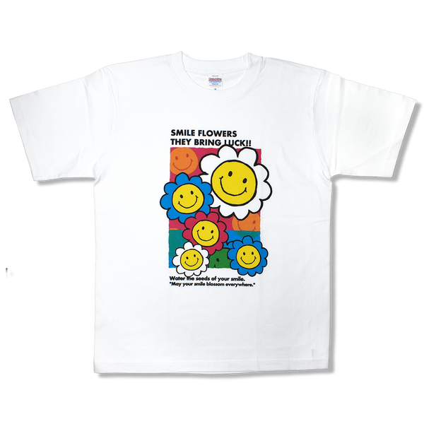 スマイルフラワー(白)/Tシャツ