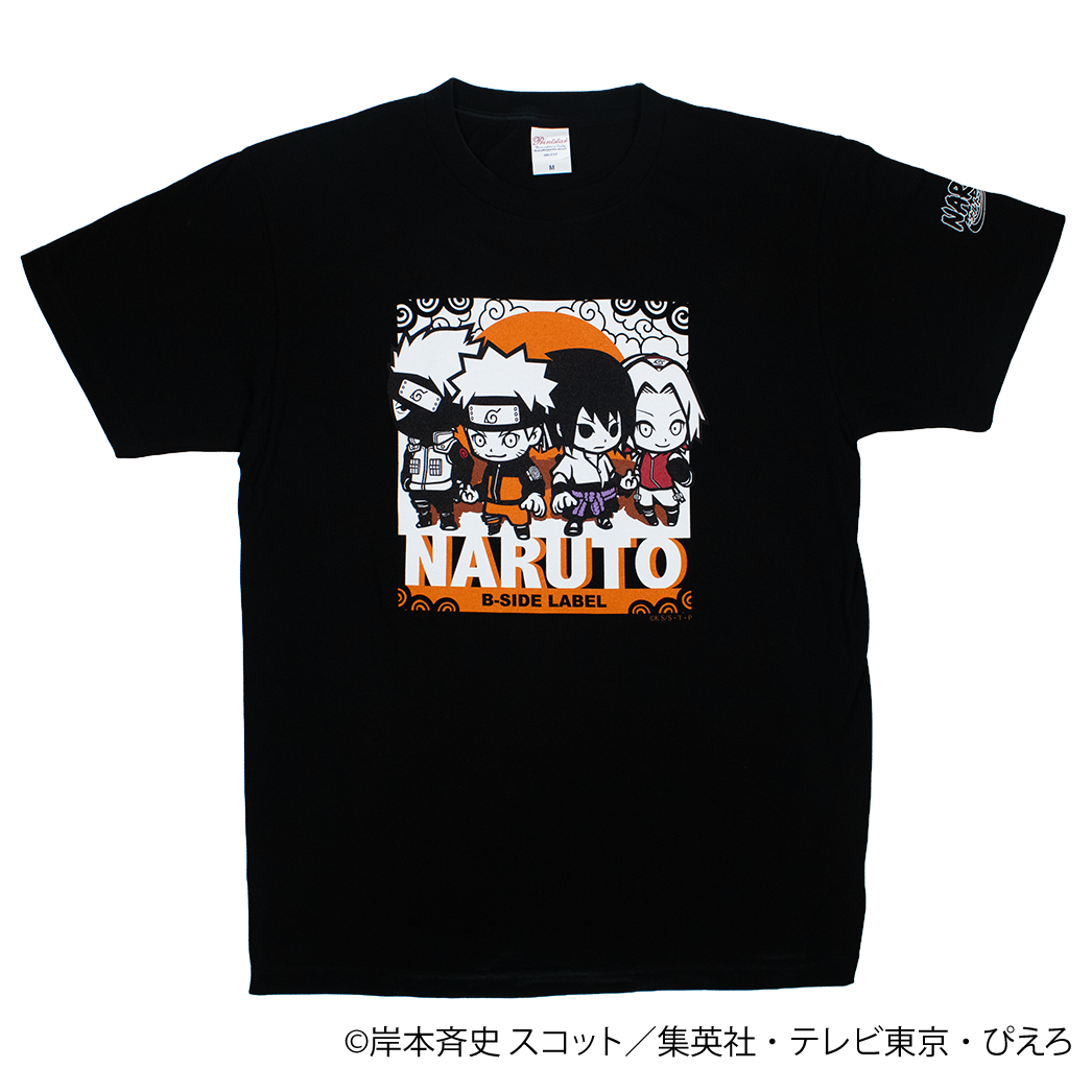 (NARUTO)ナルト・サクラ・サスケ・カカシ(黒)/Tシャツ