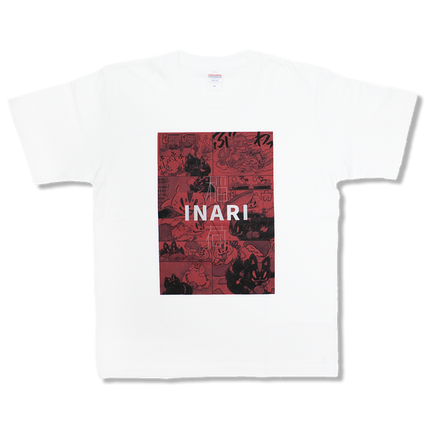 水墨画おいなり(白)/Tシャツ