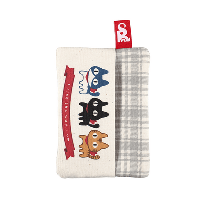 鋭目ネコ3匹/ティッシュポーチ