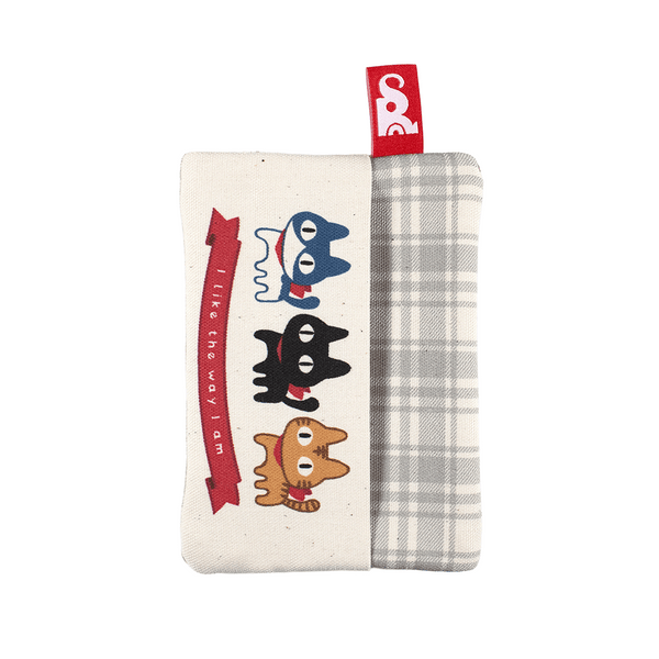 鋭目ネコ3匹/ティッシュポーチ