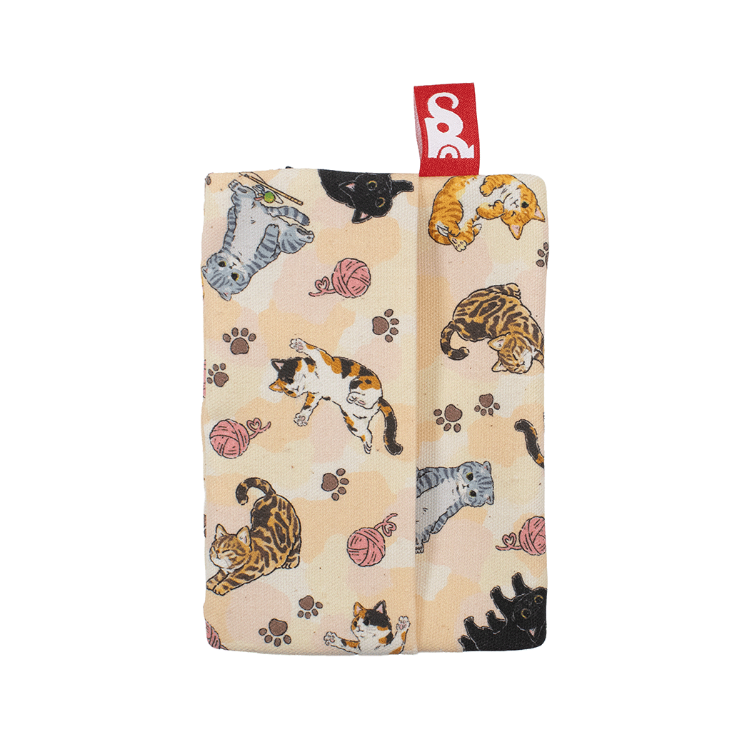 にゃんポ〜ズ集合/ティッシュポーチ