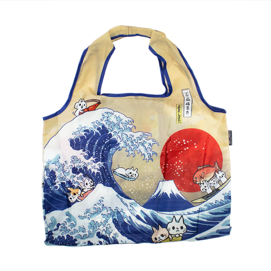 ネコ冨嶽三十六景/2wayショッピングバッグ