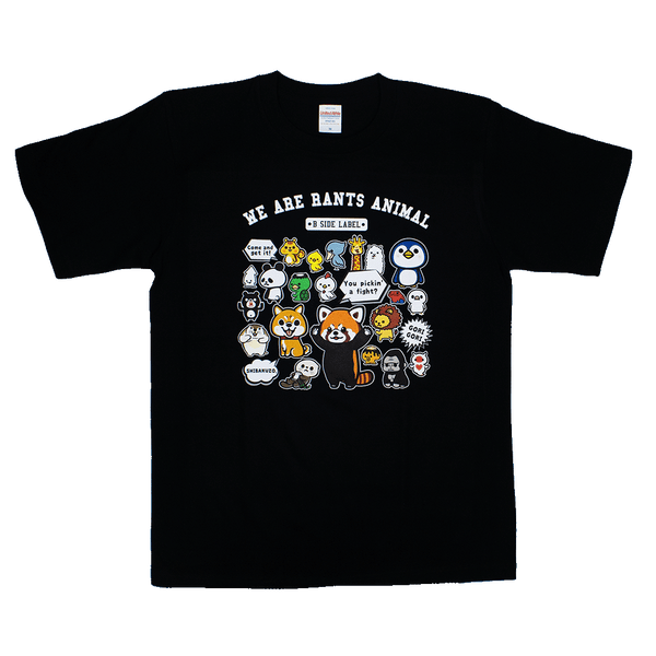 暴言アニマル集合(黒)/Tシャツ