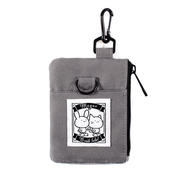 真顔うさぎとネコ/パス&コインケース