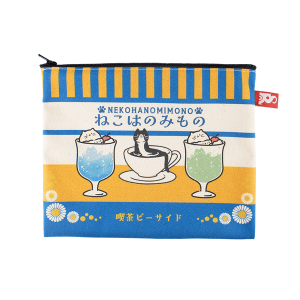 猫はのみもの/スクエアポーチ