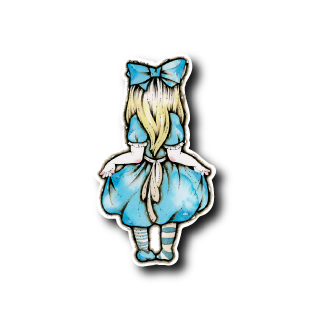 後ろ向きアリス(青)
