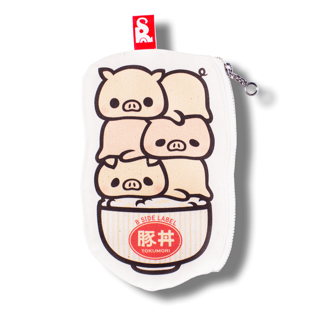 豚丼・牛丼/ファスナーポーチ
