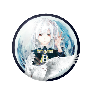 Hzフクロウ女子/小缶バッジ