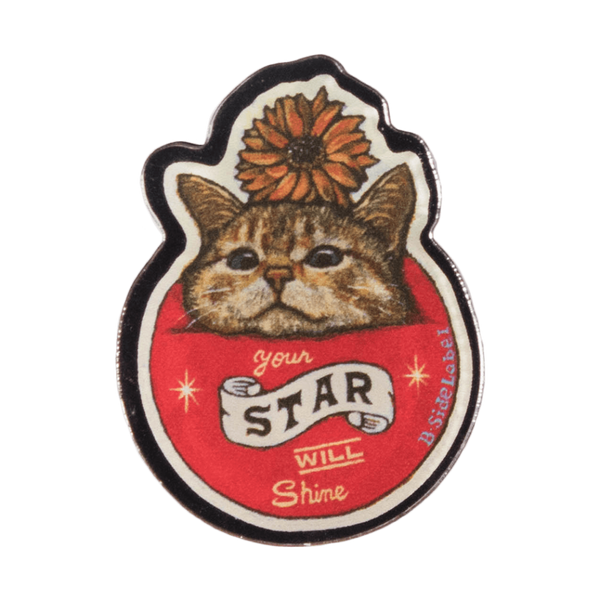 ひまわりネコ/ピンバッジ