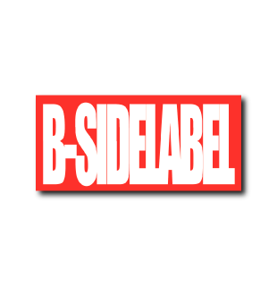 B-SIDE LABELロゴ長方形赤フチ