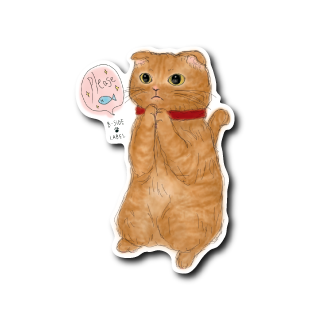 プリーズ猫(茶)