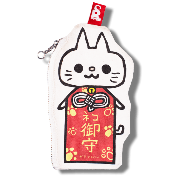 ネコ御守り/ファスナーポーチ