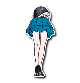 welcomeミニスカート(青)