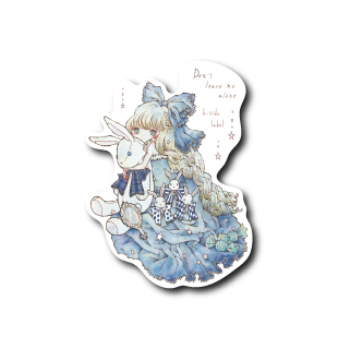 メルヘンalone少女と兎(青)