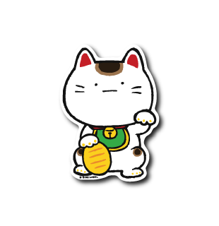 招き猫真顔(左小判)