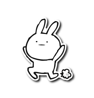 真顔走り(うさぎ)