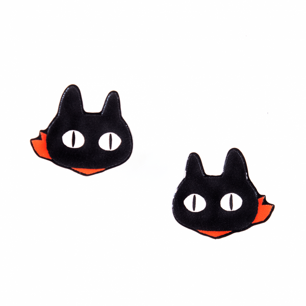 鋭目ネコ/ピアス2個セット