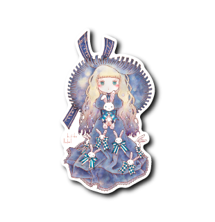 ウサギドレス少女(ブルー)