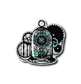 ガラスドームの置時計(青)
