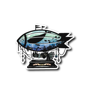 海の気球(青)