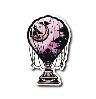 月の気球(ピンク)