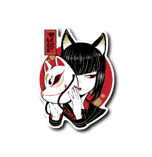 狐面女