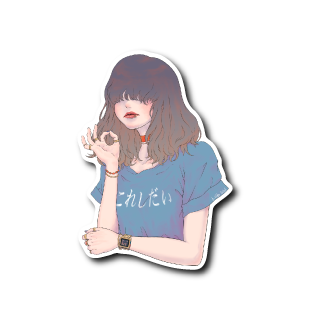 これしだい女子(青Tシャツ)