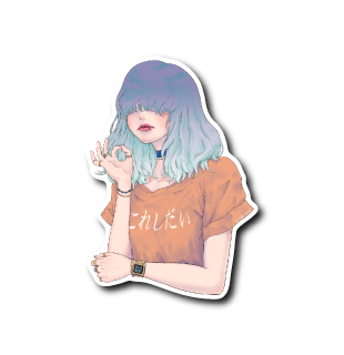 これしだい女子(橙Tシャツ)