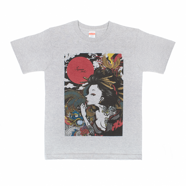 花魁横顔(グレー)/Tシャツ